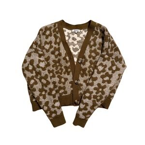 Madewell Knit Floral Sweater Brown Size S